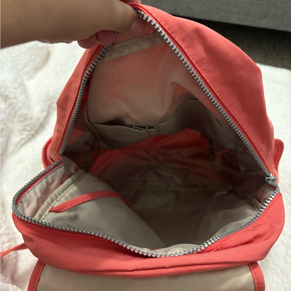 Kipling Coral Backpack with Monkey Charm - Picture 4 of 4